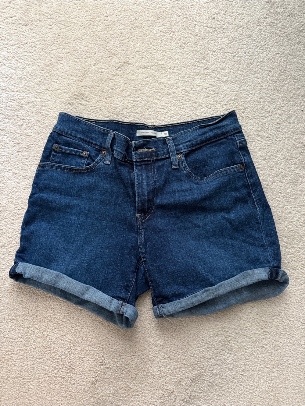 Levi's Mid Length Jean Shorts